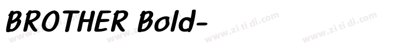 BROTHER Bold字体转换